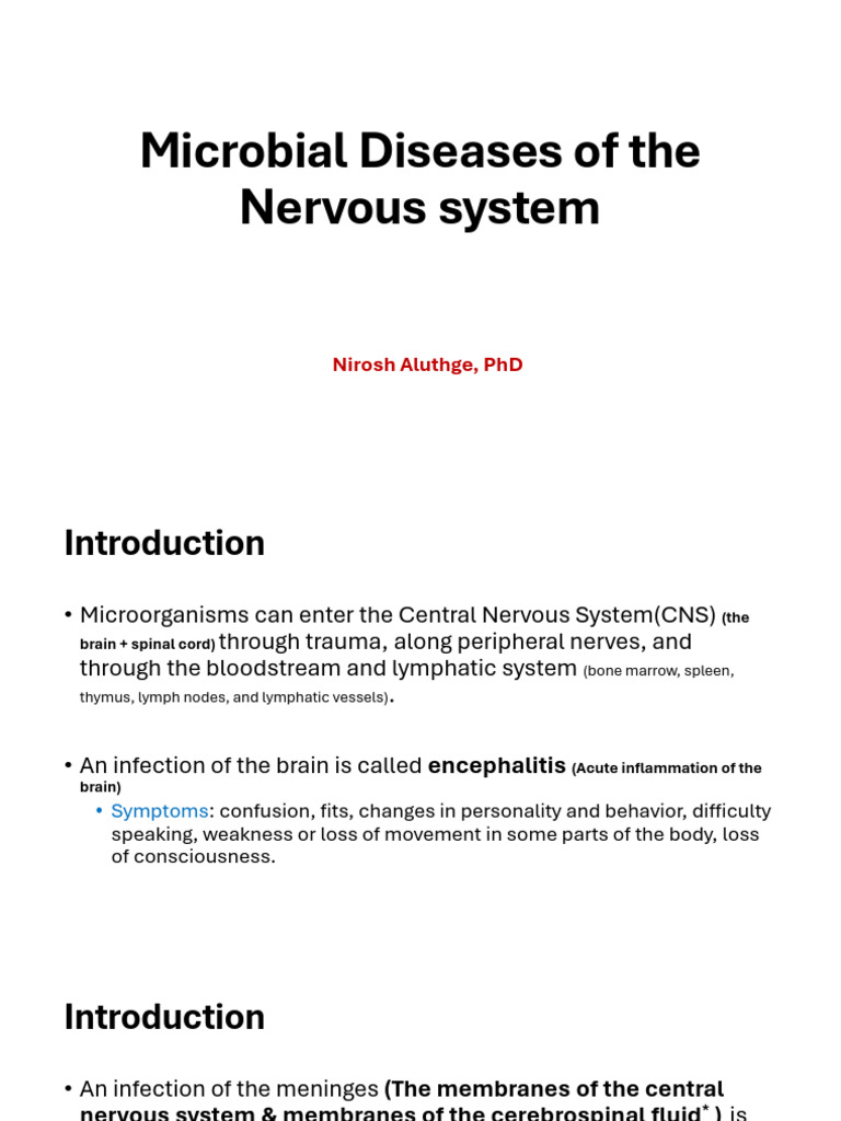 1. Microbial Diseases of the Nervous System | PDF | Meningitis ...