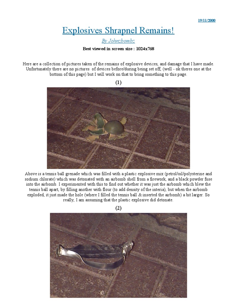 Explosives Shrapnel Remains | PDF | Explosive Material | Fireworks