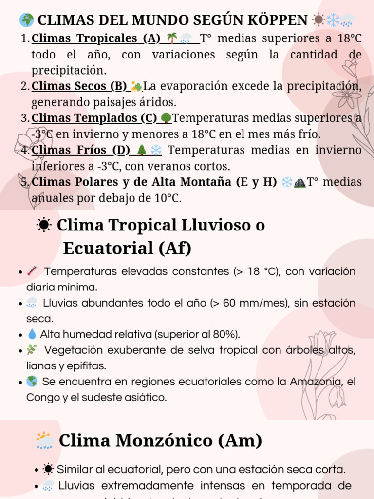 ? CLIMAS DEL MUNDO SEGÚN KÖPPEN ☀️ ️?️ | PDF | Clima | Entorno natural