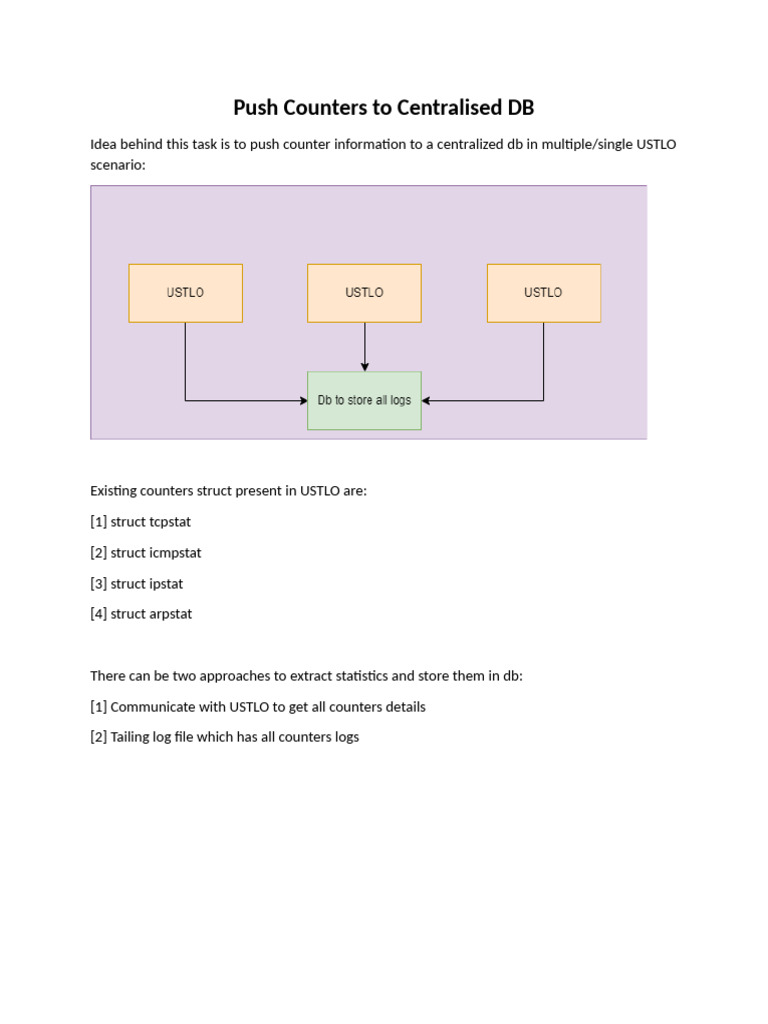 Design Doc Push Counters to Entralised DB v1 | PDF | Scalability ...