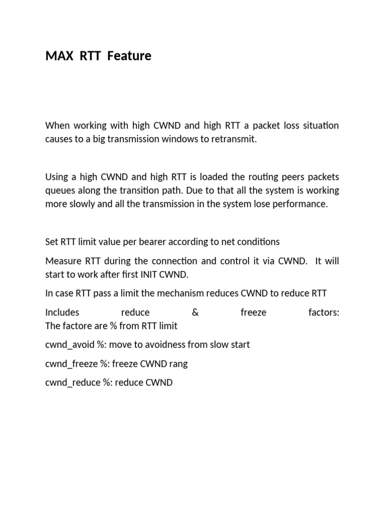 Max Rtt Feature (1) | PDF | Data Transmission | Computer Engineering