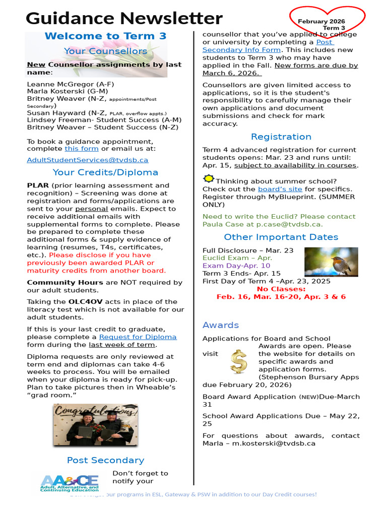 Newsletter Term 3-2026 2 | PDF