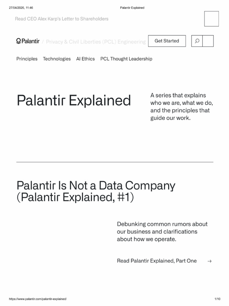 Palantir Explained | PDF