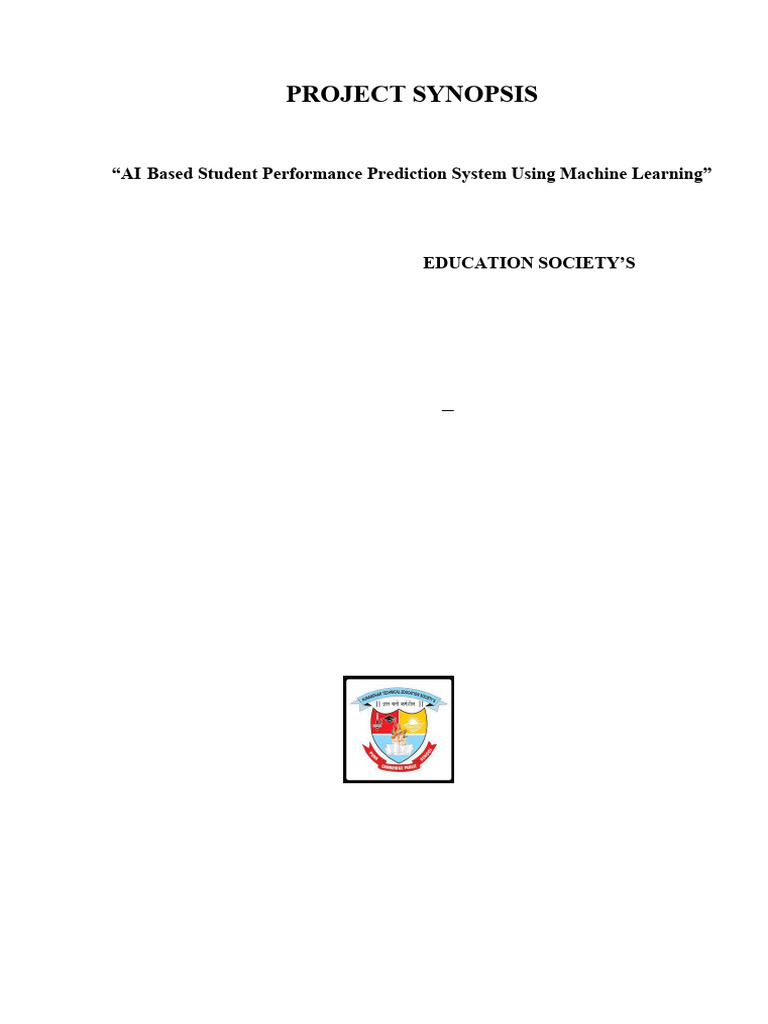Sample Format Project Synopsis _ Mca - II _ Project_final | PDF ...