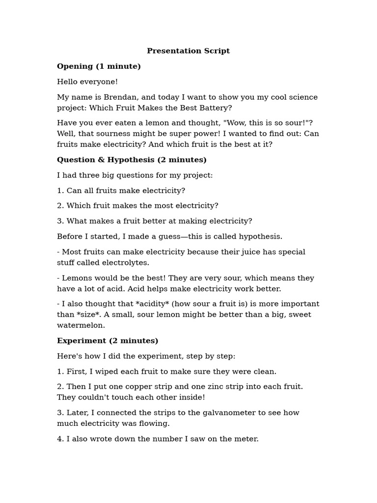 Presentation Script | PDF