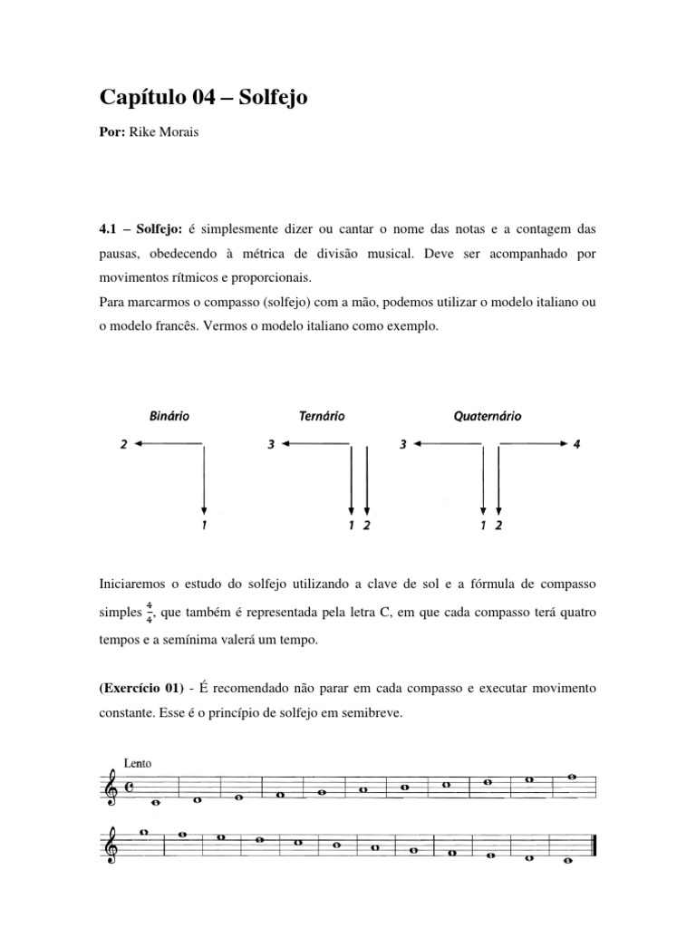 Introdução ao Solfejo Musical | PDF | Artes Linguísticas e Disciplina ...