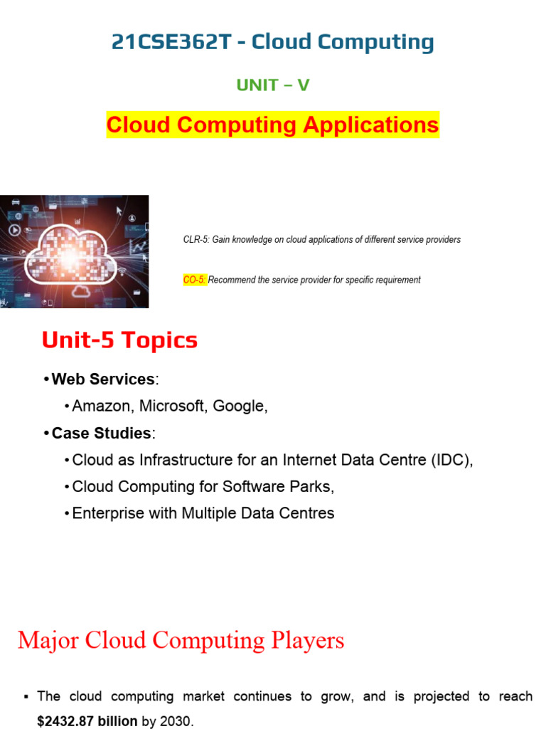 Unit 5 | PDF | Cloud Computing | Amazon Web Services