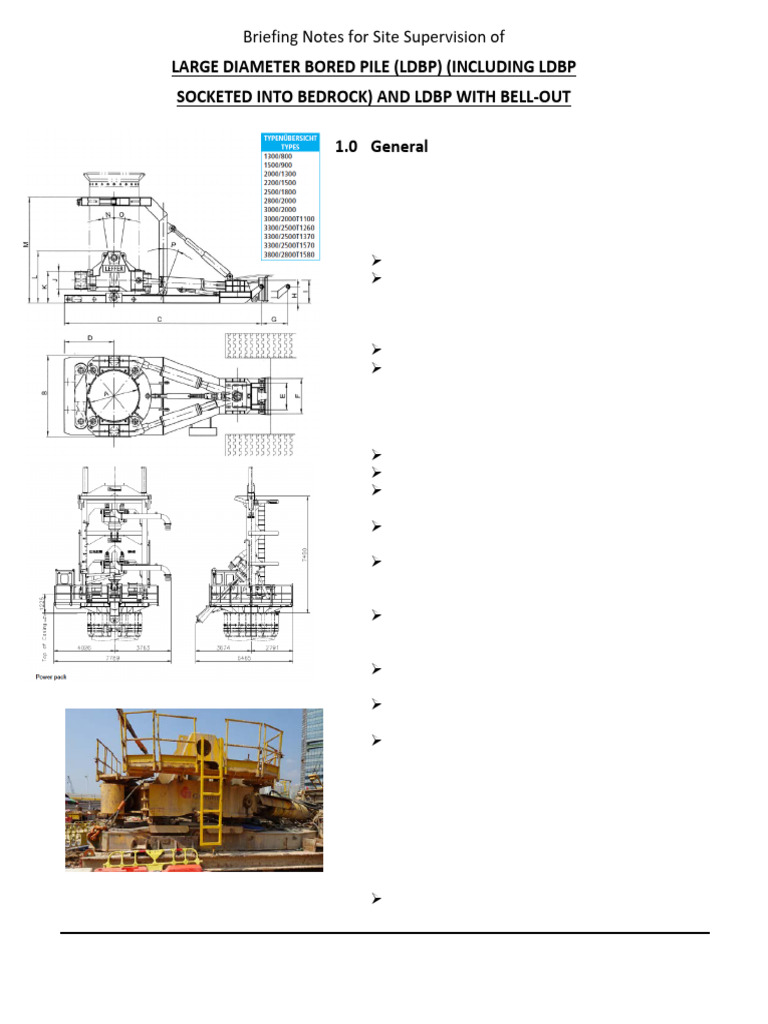 Briefing Notes for Site Supervision of Large Diameter Bored Pile (Ldbp ...