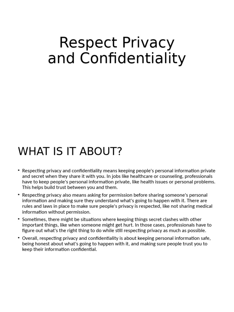 Respect Privacy | PDF