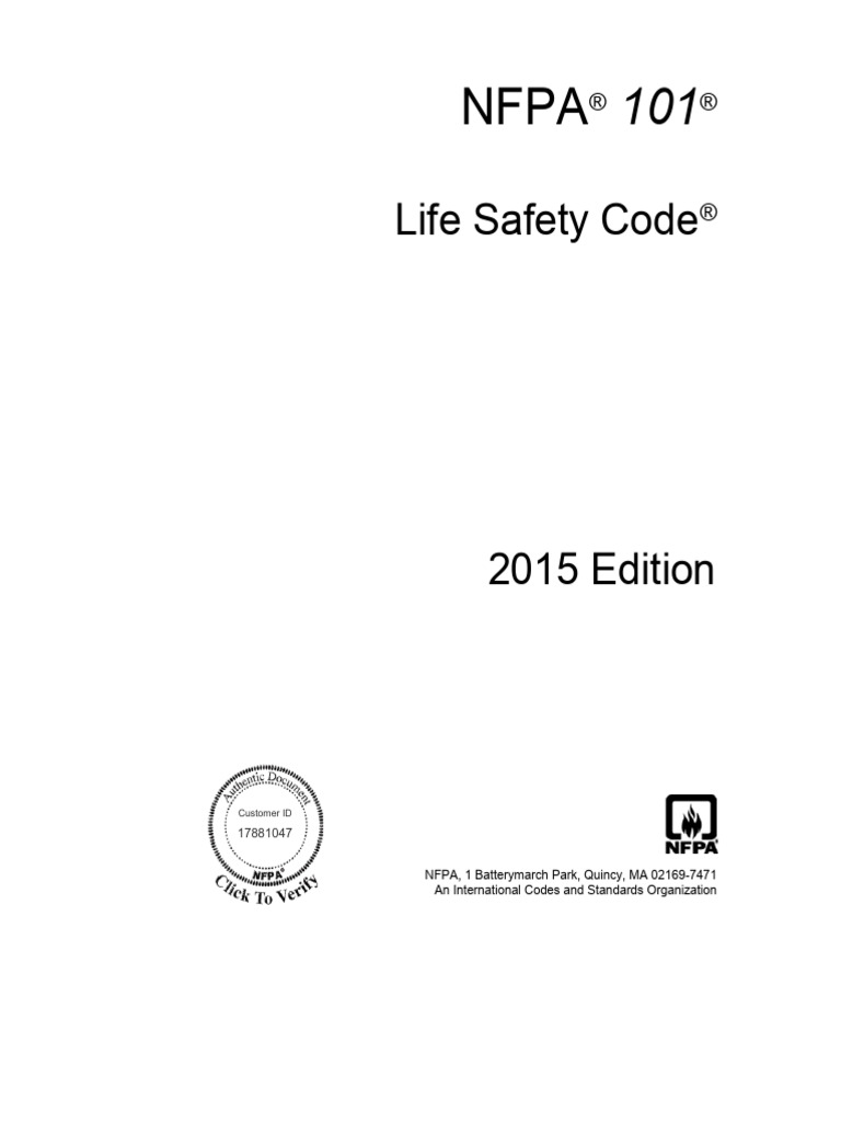 NFPA 101-2015, Life Safety Code | PDF | Safety | Codes Of Conduct