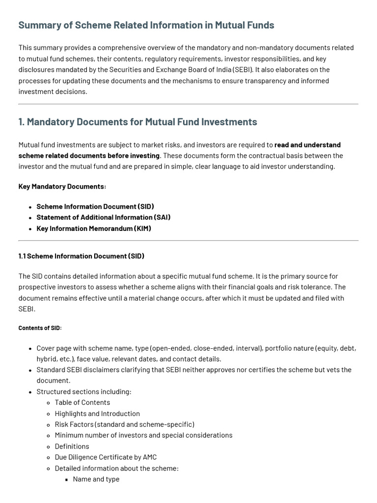 11. Scheme Related Documents | PDF | Mutual Funds | Investing