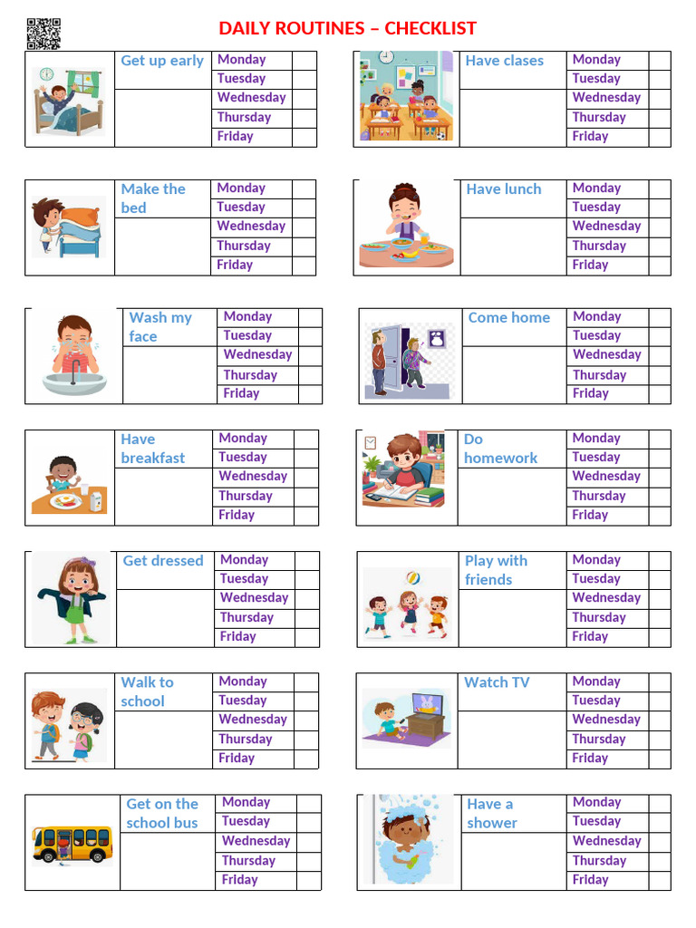 daily-routines-checklist_167380 | PDF