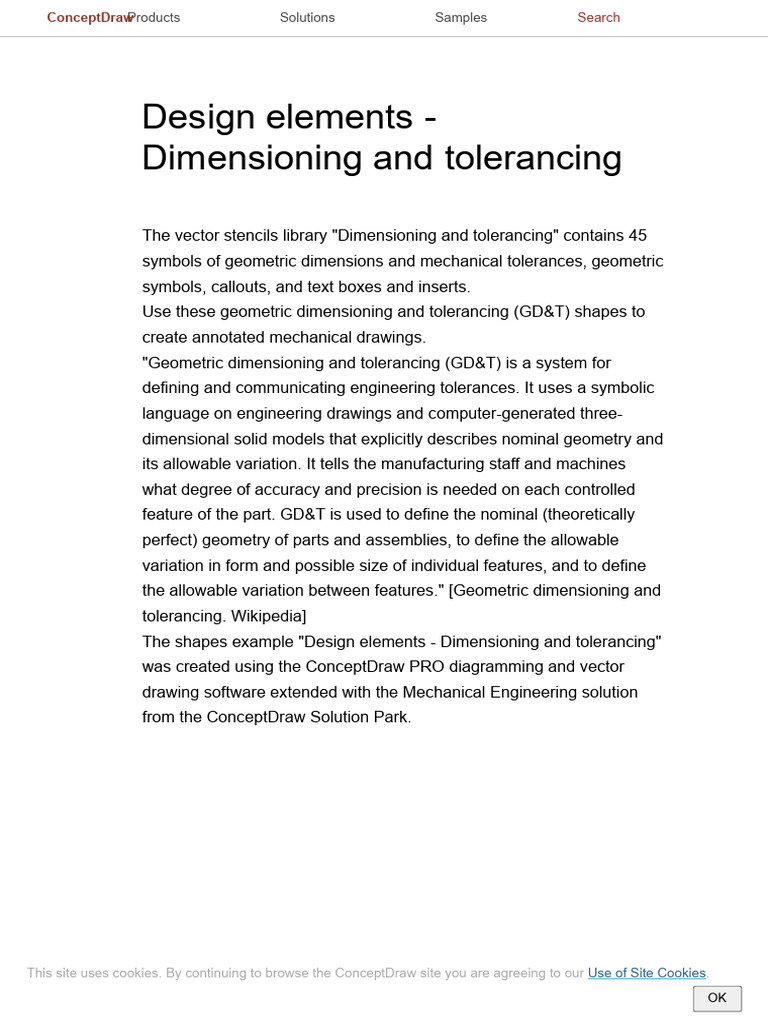 Design Elements - Dimensioning and Tolerancing _ Bio Flowchart ...