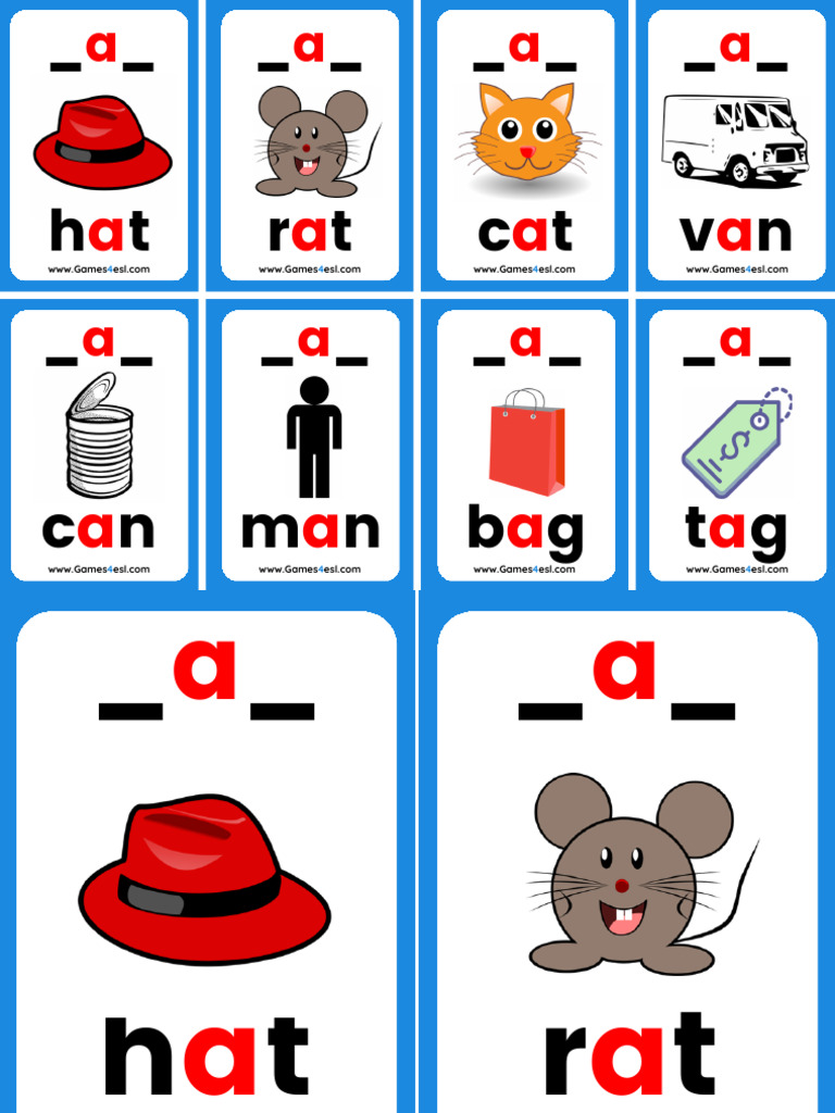 Phonics Flashcards CVC Words | PDF