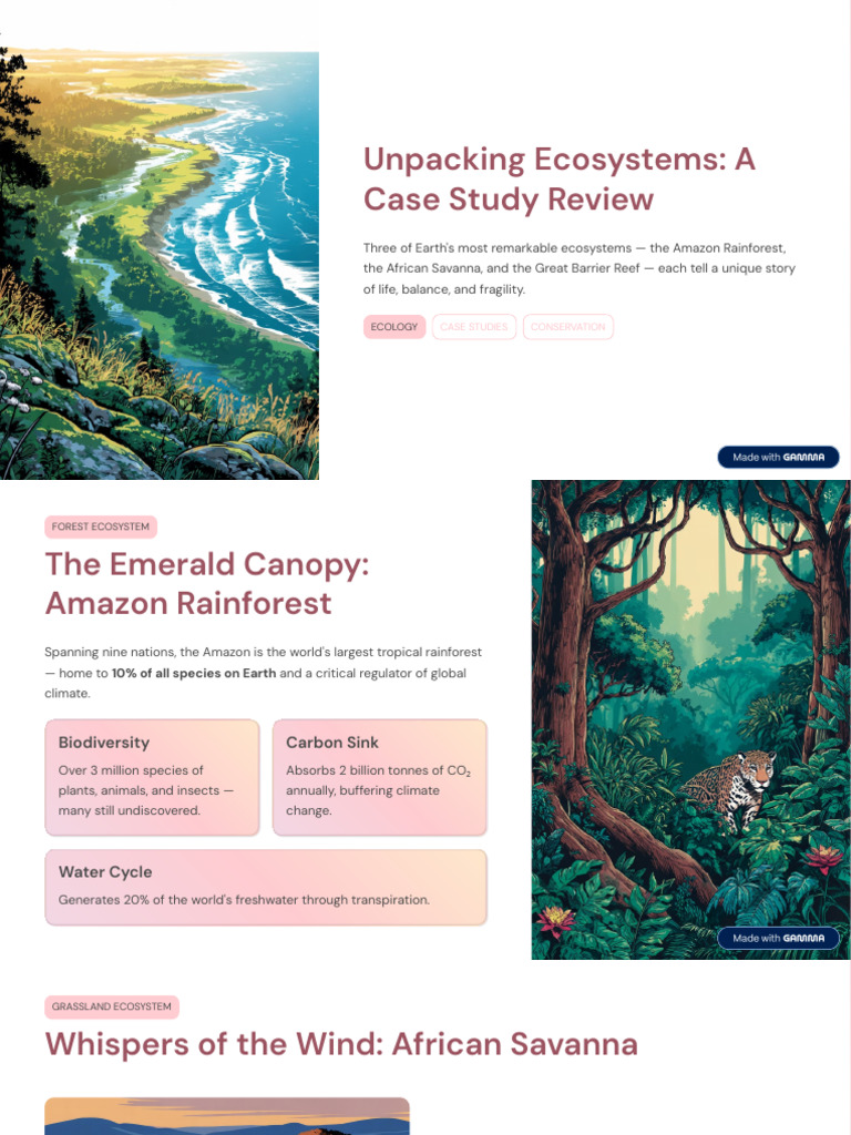 Unpacking Ecosystems a Case Study Review | PDF | Coral Reef | Ecosystem
