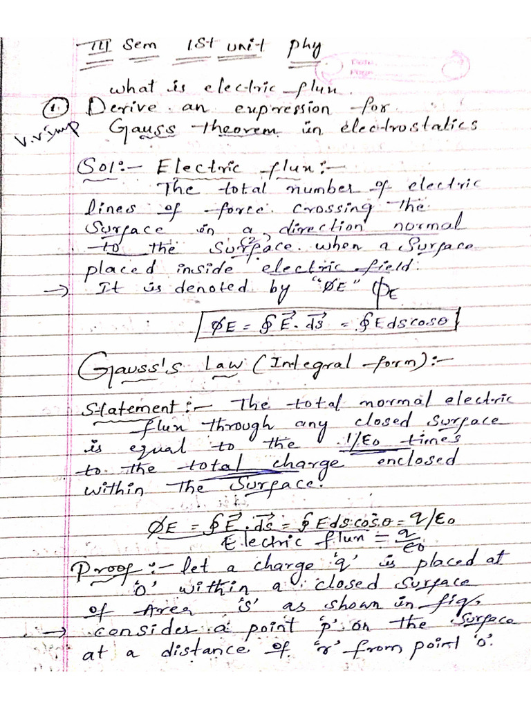 physics 3rd sem important questions hand written notes | PDF