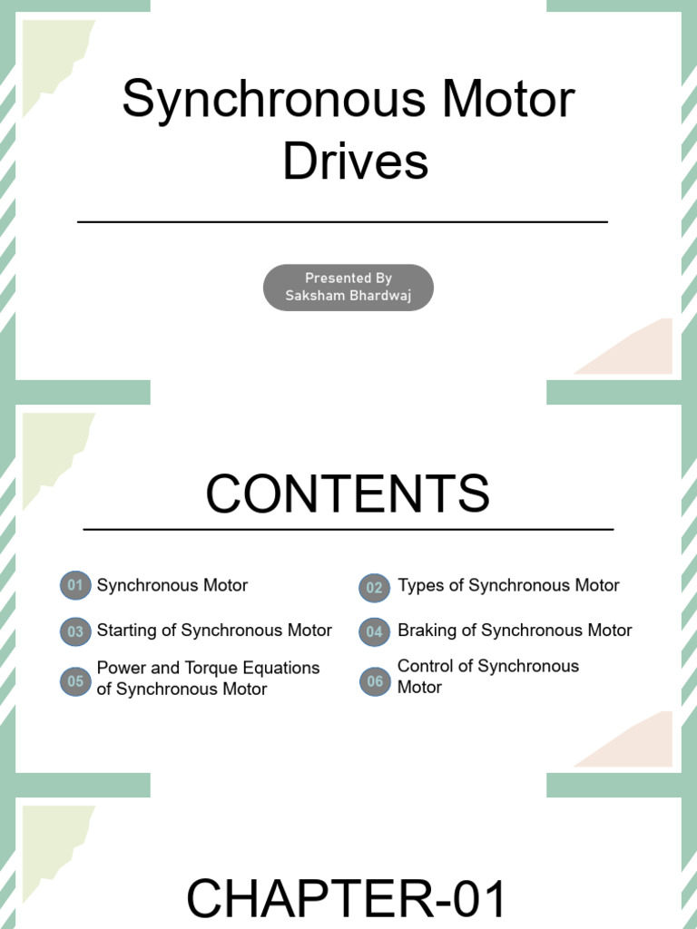 Synchronous Motor Drives | PDF | Electric Motor | Machines