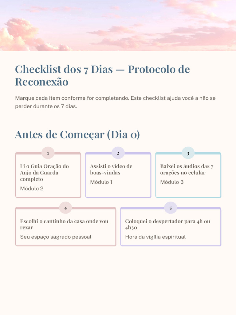 Checklist Dos 7 Dias | PDF