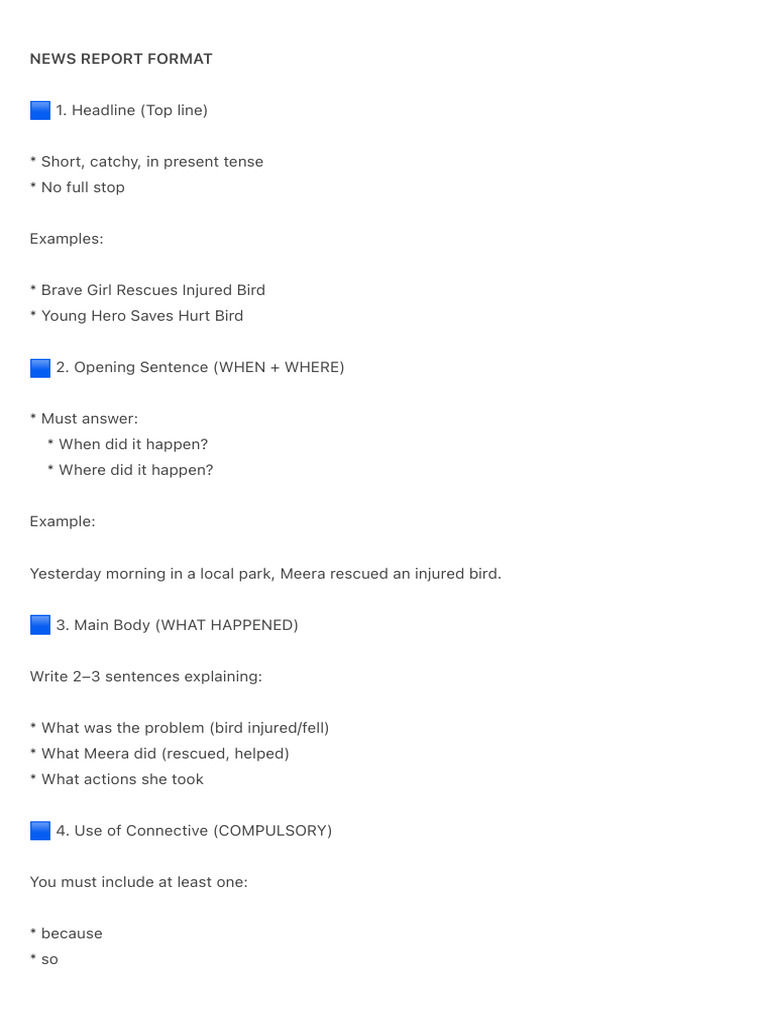 News Report Format | PDF