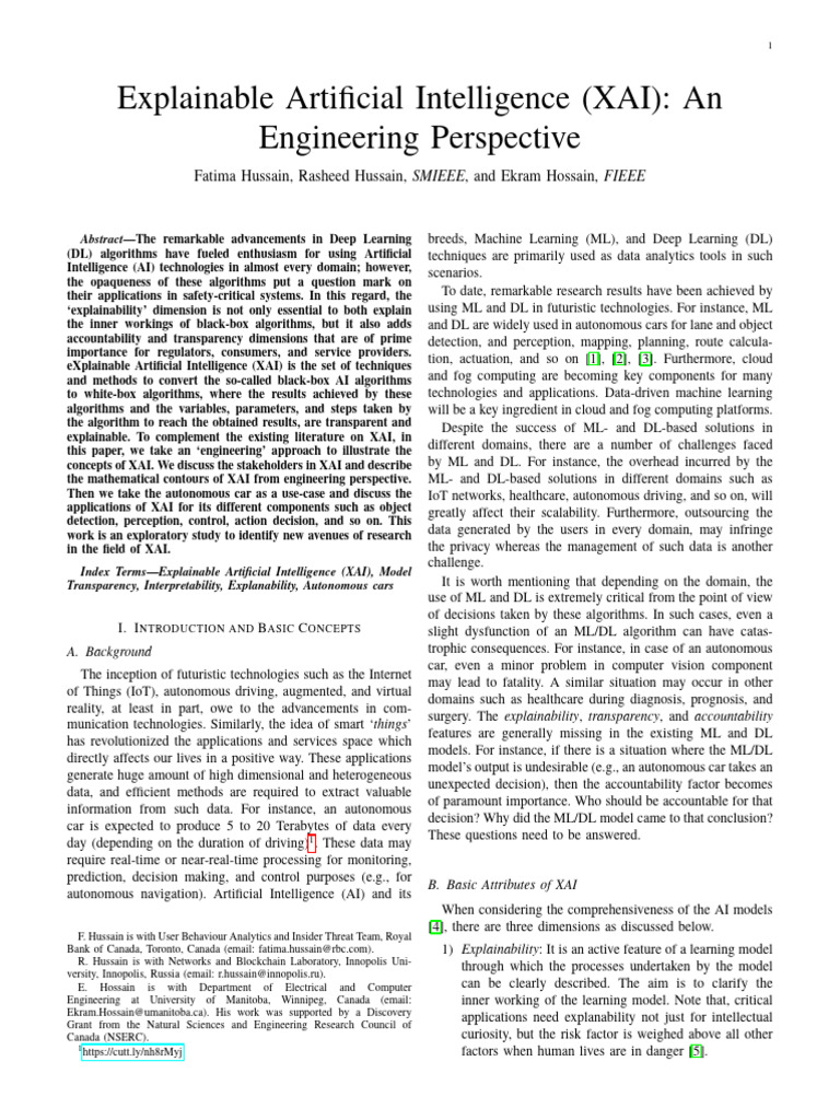 Explainable Artificial Intelligence (XAI) | PDF | Mathematical Model ...