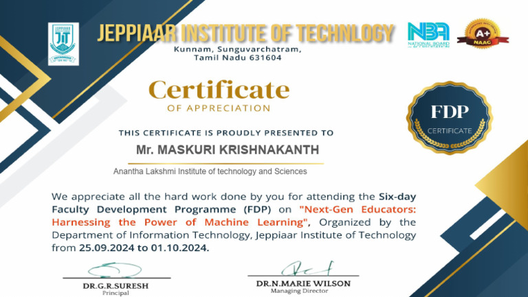 Sample Certificate | PDF