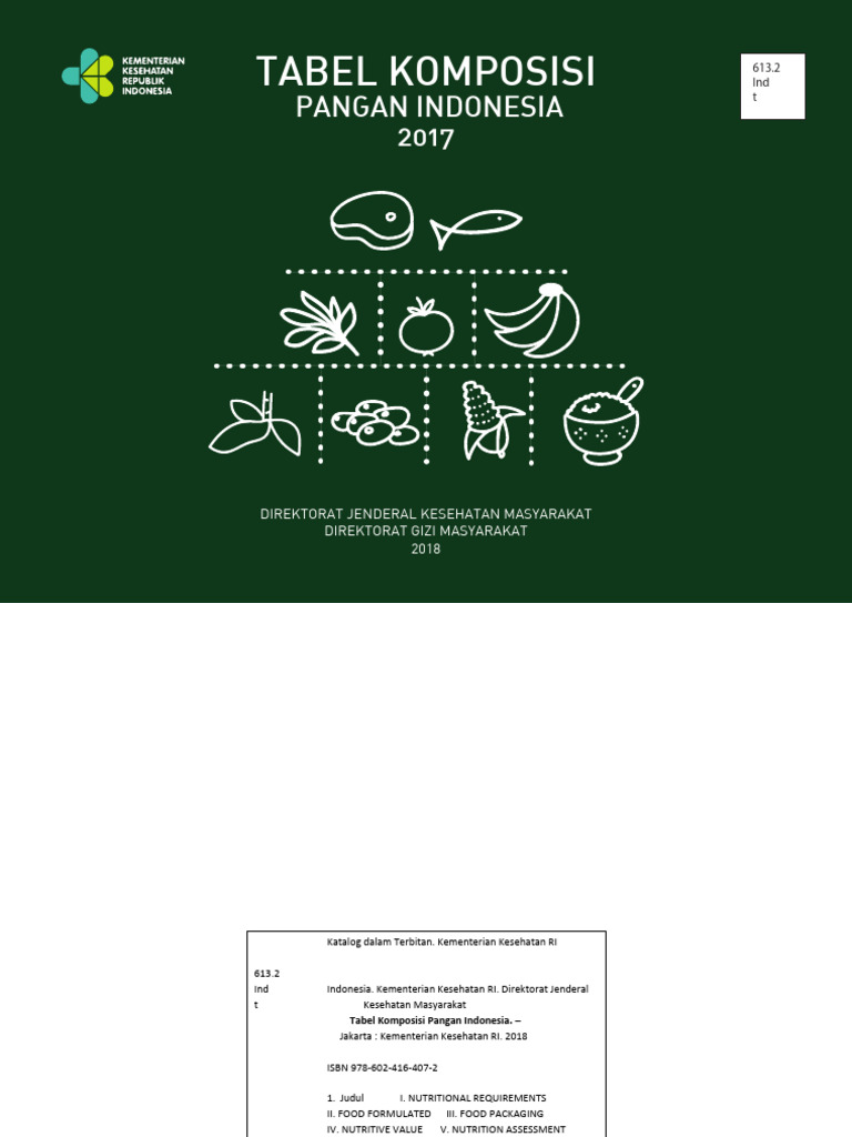 Tabel Komposisi Pangan Indonesia | PDF | Foods | Cuisine