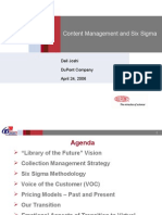 Content Management and Six Sigma  Dell Joshi CM-2