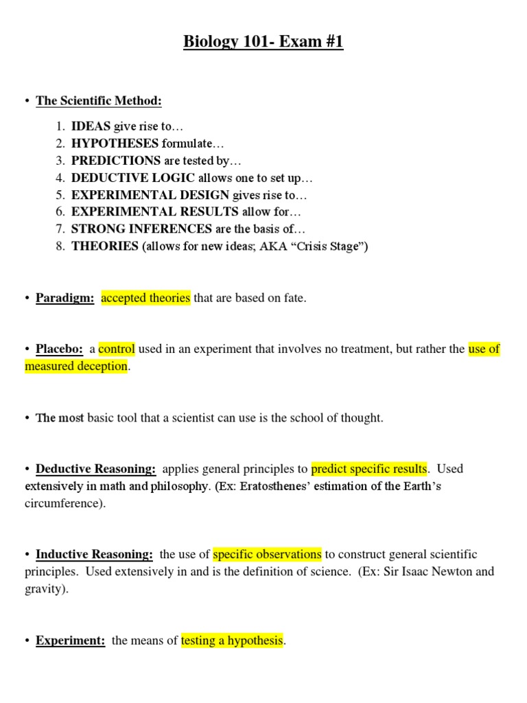 Biology 101 Exam 1 | Download Free PDF | Ion | Properties Of Water