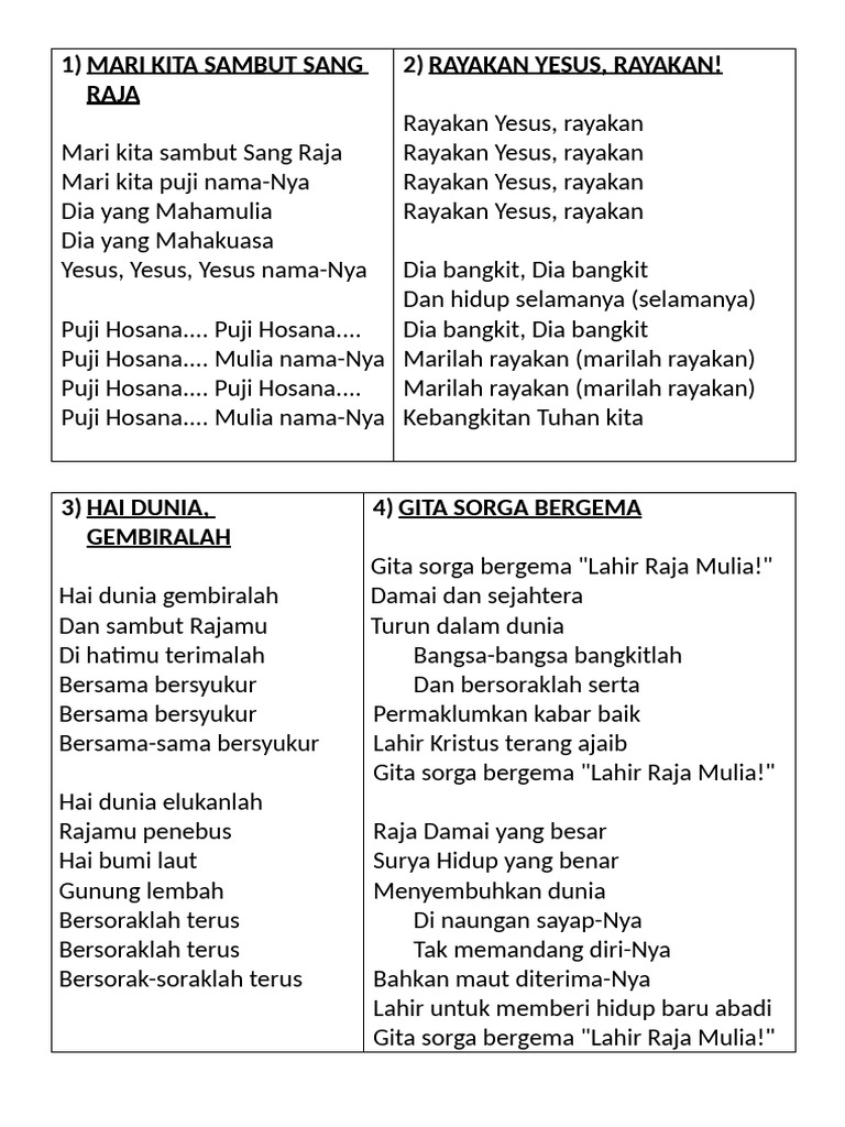 Mari Kita Sambut Sang Raja | PDF