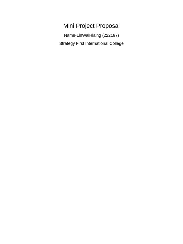 Mini Project Proposal | PDF | Movie Theater | Information Technology