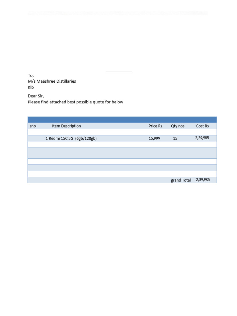 Quotation | PDF