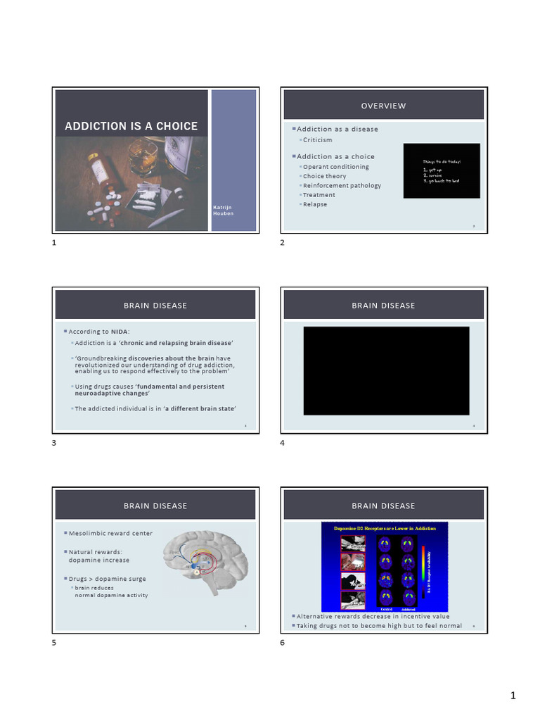 Lecture Addiction is a Choice 2025-2026 | PDF | Reinforcement | Relapse