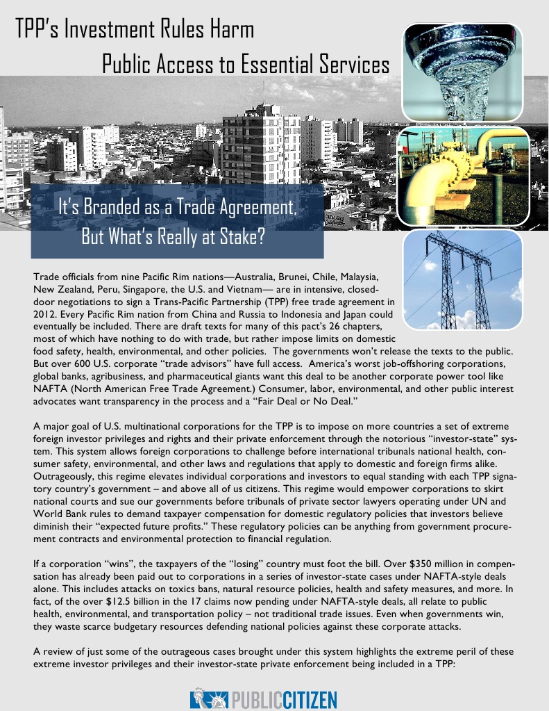 TPP & Investment Services.final PDF Trans Pacific Partnership