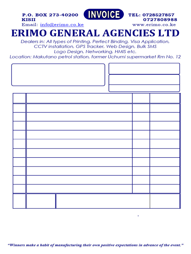 Erimo 2 Invoice | PDF