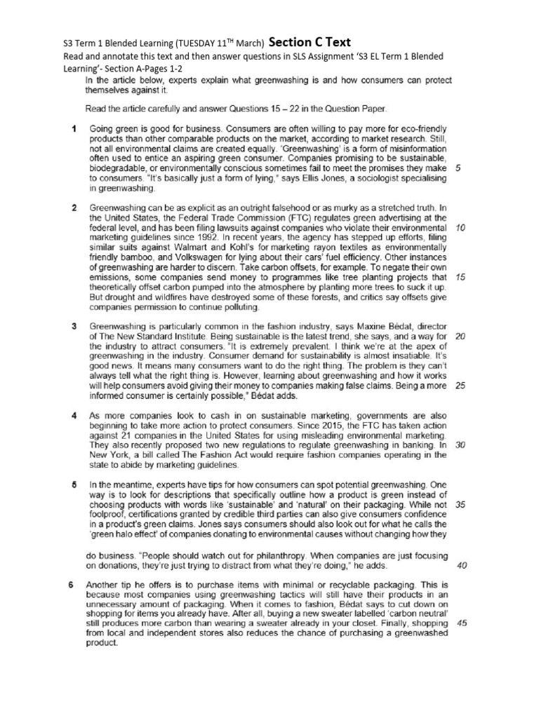 Section C Compre Text | PDF