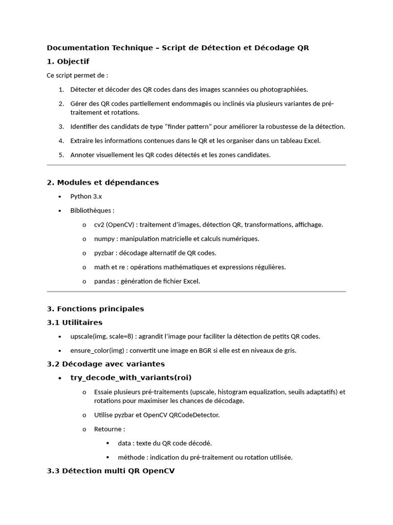 ? Document Technique | PDF | Code QR | Couleur