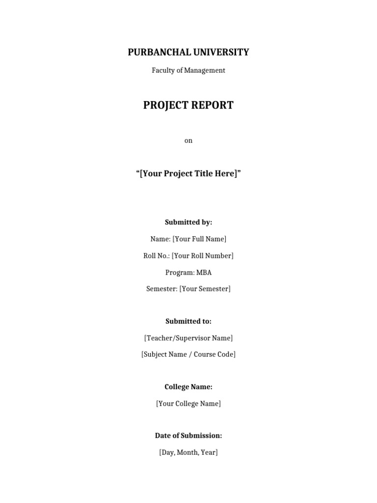 Project Cover Page | PDF