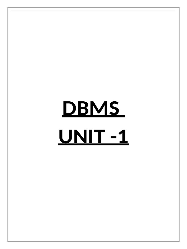 DBMS NOTES SELF | PDF | Databases | Relational Database