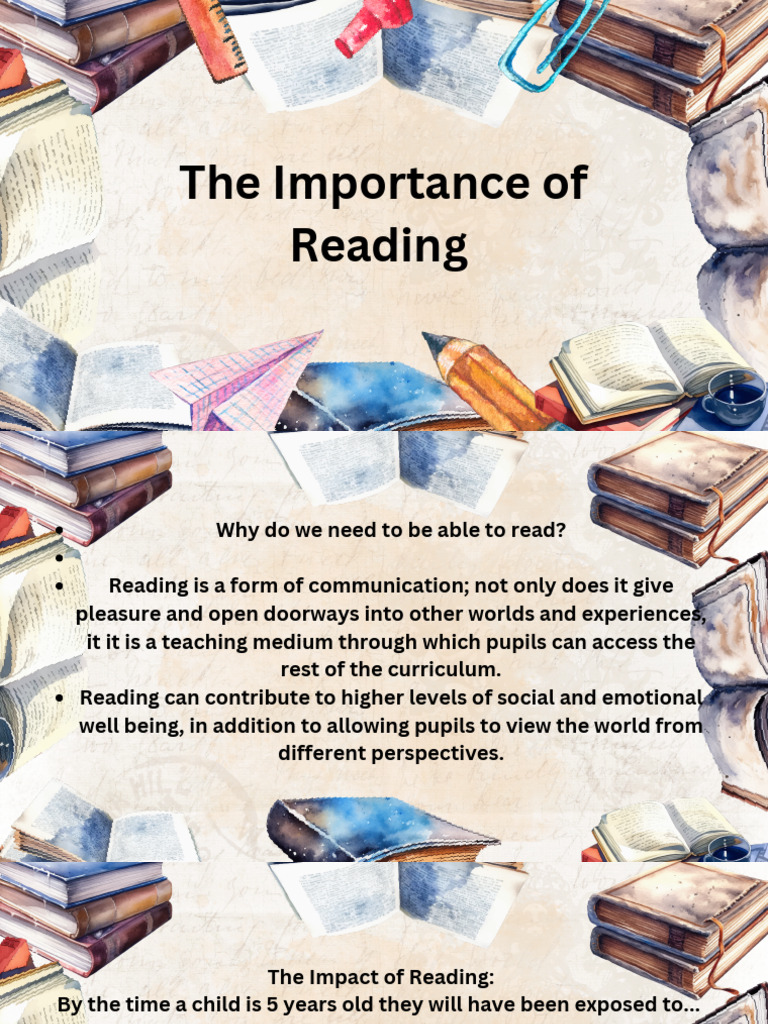 The Importance of Reading Presentation | PDF | Phonics | Reading ...