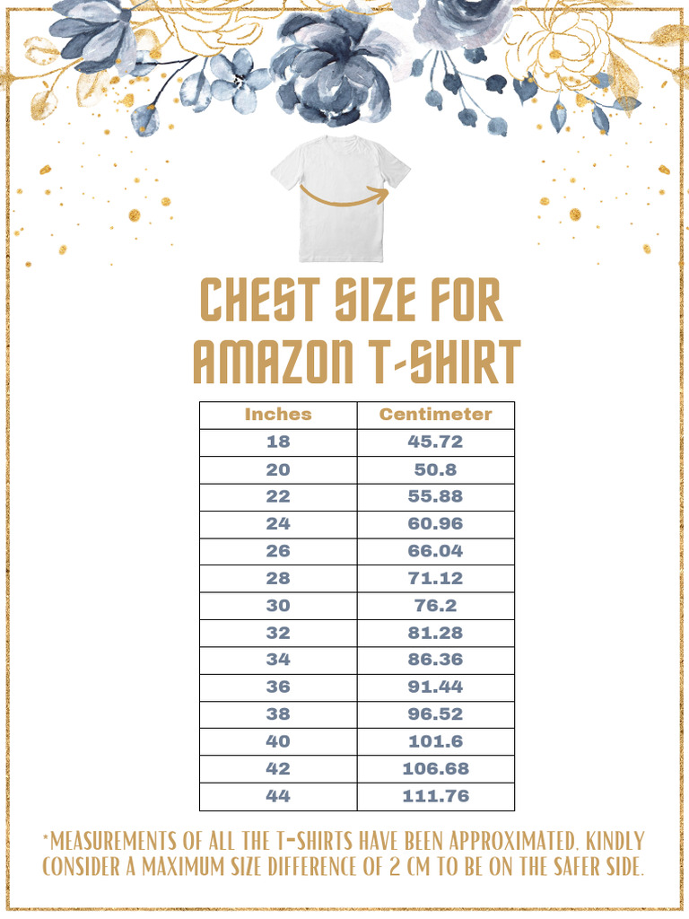 Amazon Size Chart | PDF