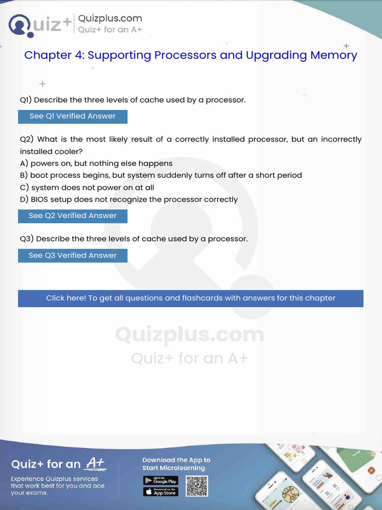 Describe The Three Levels of Cache Used by A Processor | PDF | Bios ...