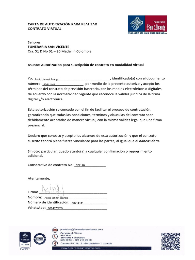 Formato de Autorización de Firma Virtual | PDF