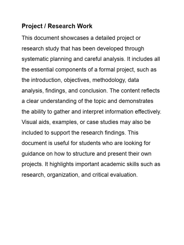 Project _ Research Work | PDF