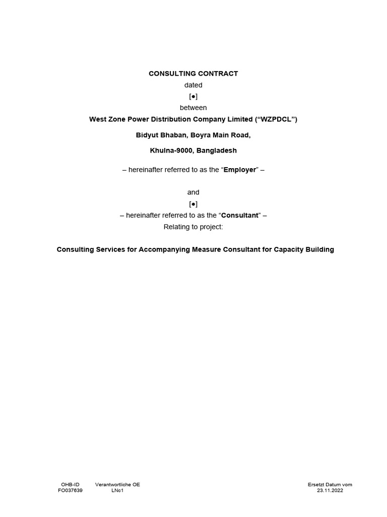 3 Contract Template AM WZDPCL 14012026 | PDF | Employment | Joint Venture