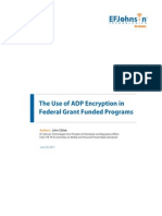 The Use of ADP Encryption in Federal Grant Funded Systems