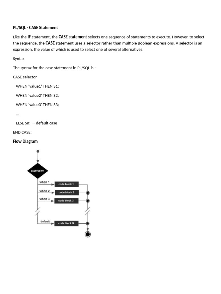 PLs sql conditional statements | PDF | Pl/Sql | Boolean Data Type