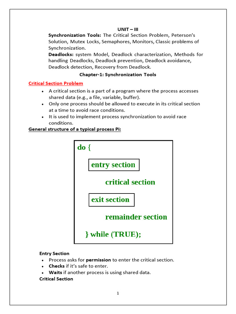 UNIT 3OS(Synchronization Tools) | PDF | Thread (Computing) | Computer ...