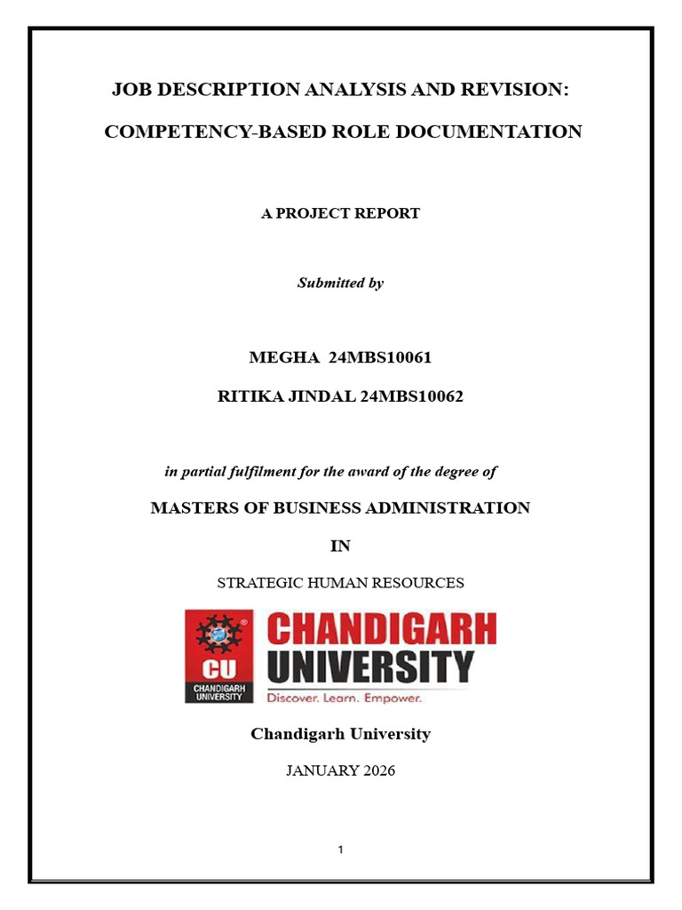 Job Description Analysis and Revision Report | PDF | Methodology ...