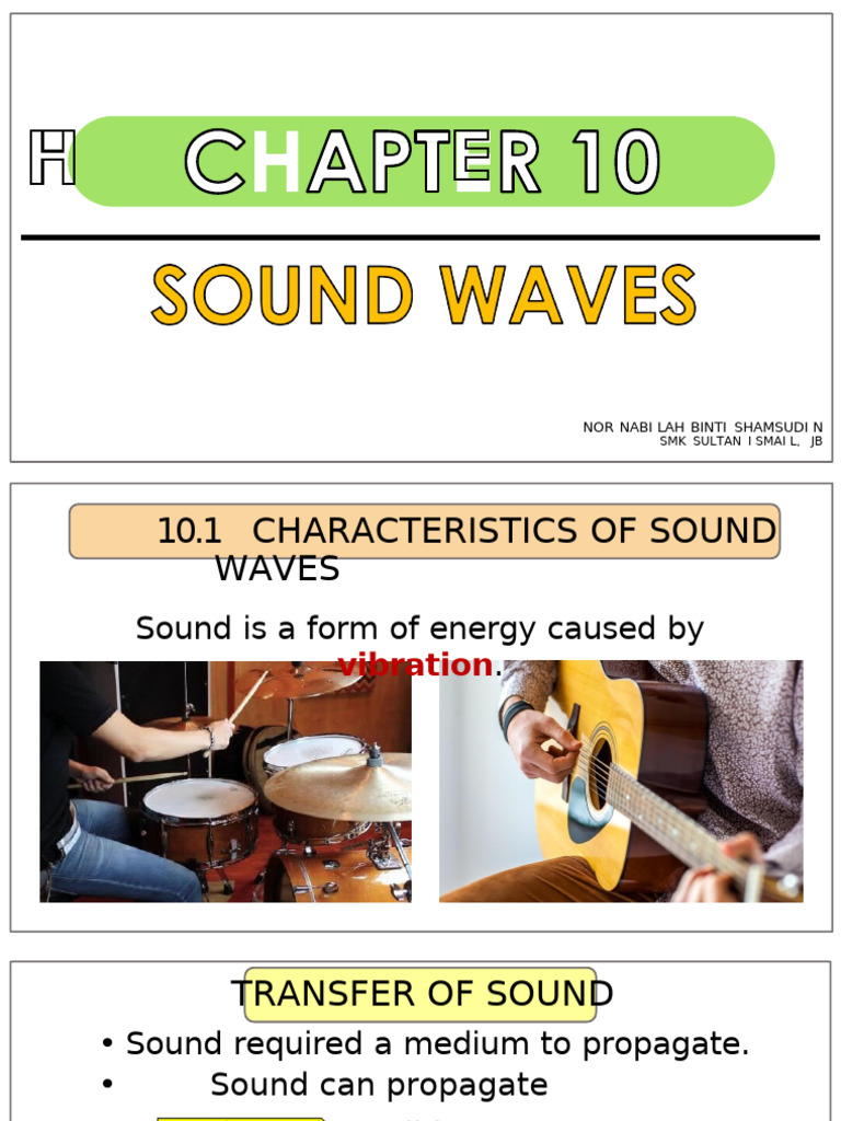 Chapter 10 Sound Waves | PDF | Sound | Pitch (Music)