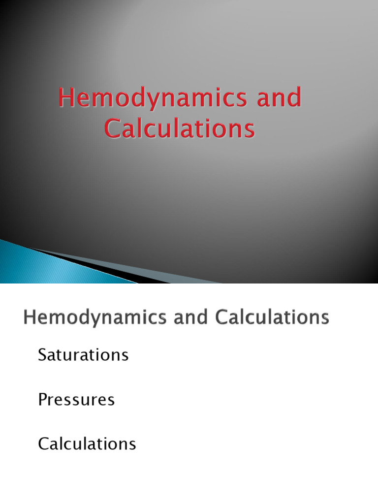 Cardiac Hemodynamics QP Qs Calculation Fick Formula | PDF | Heart ...